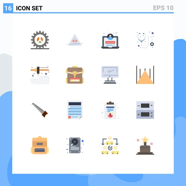 청진기 삼각형 Editable Pack Creative Vector Design Elements — 스톡 벡터