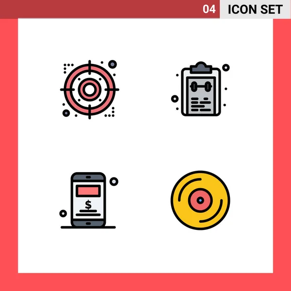 Creative Icons Modern Signs Symbols Arrow Mobile Focus Mark Dollar — Stock Vector