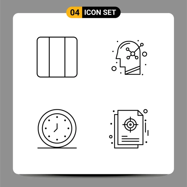 Universal Icon Symbols Group Modern Filledline Flat Cores Distribuir Alerta —  Vetores de Stock