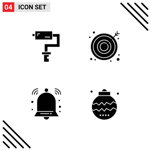 Stock Vector Icon Pack Mit Linienzeichen Und Symbolen Für Farbroller — Stockvektor