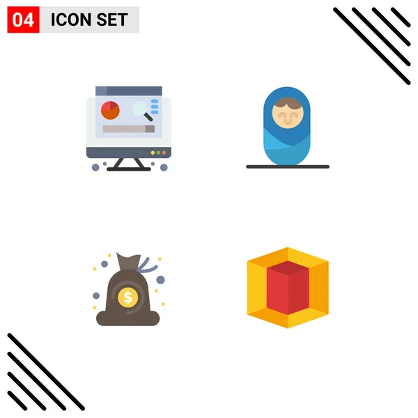 Universal Icon Symbols Gruppe Von Modernen Flachen Icons Aus Computer — Stockvektor