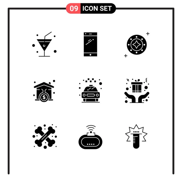 Stock Vector Icon Pack Signos Línea Símbolos Para Coche Firma — Vector de stock