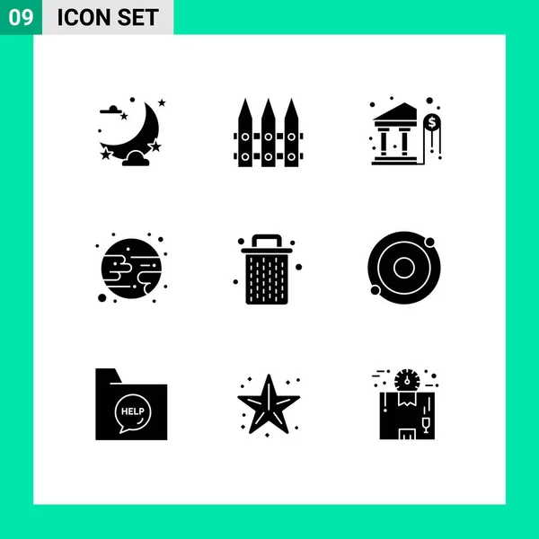 Conjunto Iconos Interfaz Usuario Moderna Símbolos Signos Para Eliminar Cesta — Vector de stock