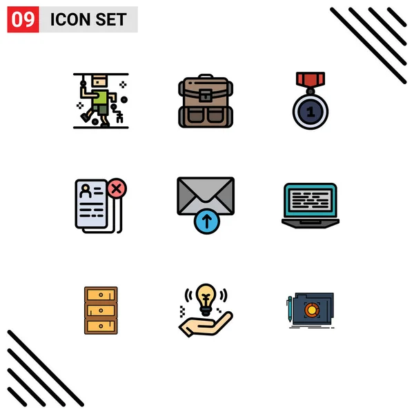 Stock Vector Icon Pack Signos Línea Símbolos Para Curriculum Vitae — Vector de stock