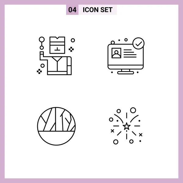 Απόθεμα Vector Icon Pack Των Σημάδια Γραμμή Και Σύμβολα Για — Διανυσματικό Αρχείο