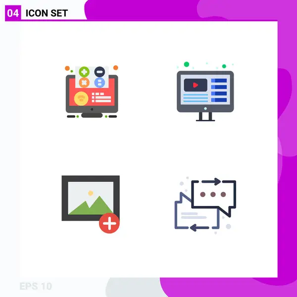 Universal Icon Symbols Group Modern Flat Icons Elearning Live Education — Stock Vector