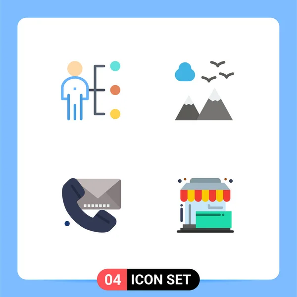 Stock Vector Icon Pack Segni Linea Simboli Abilità Chiamata Persona — Vettoriale Stock