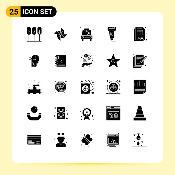 Conjunto Iconos Interfaz Usuario Moderna Símbolos Signos Para Empleados Precio — Vector de stock