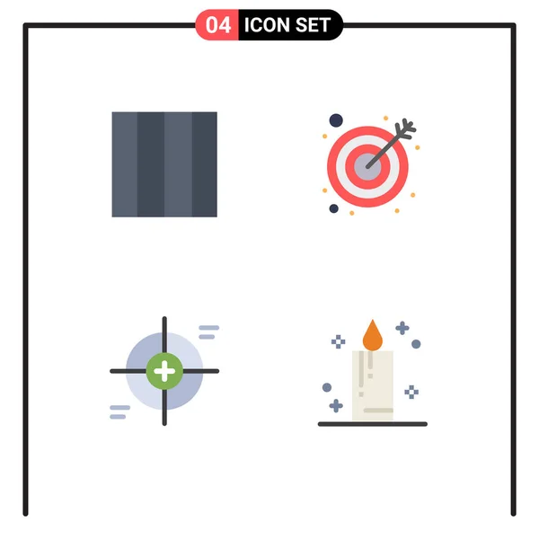 User Interface Flat Icon Pack Modern Signs Symbols Grid Target — Stockový vektor