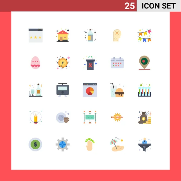 Stock Vector Icon Pack Mit Zeilenzeichen Und Symbolen Für Ornament — Stockvektor