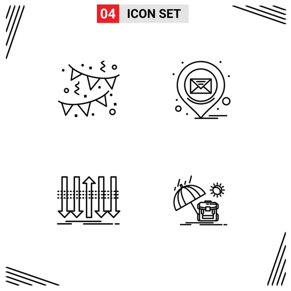 Universal Icon Symbols Group Modern Filledline Flat Cores Aniversário Distinção — Vetor de Stock