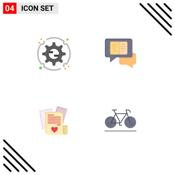 User Interface Pack Basic Flat Icons Preferences Love Options Popup — Stock Vector