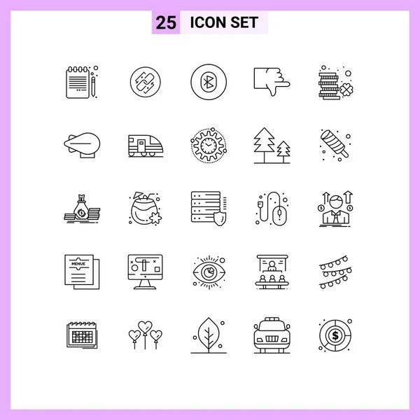 Universal Icon Symbols Group Modern Lines Vote Link Dislike System — Stockvektor