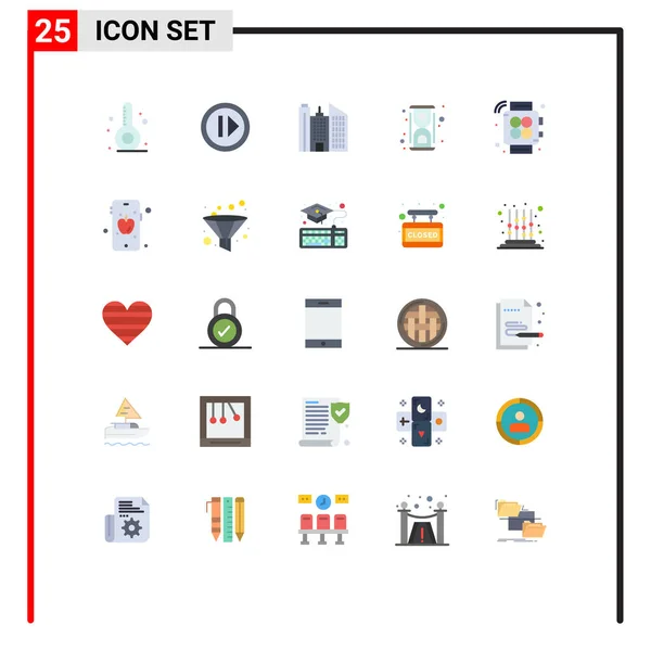 Creative Icons Modern Signs Symbols Watch Process Building Convert Lab — Stock Vector