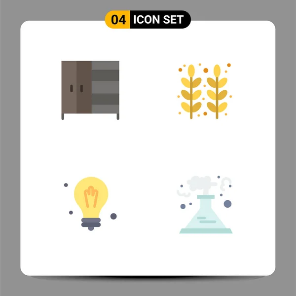 Pack Modern Flat Icons Signs Symbols Web Print Media Furniture — Stock Vector