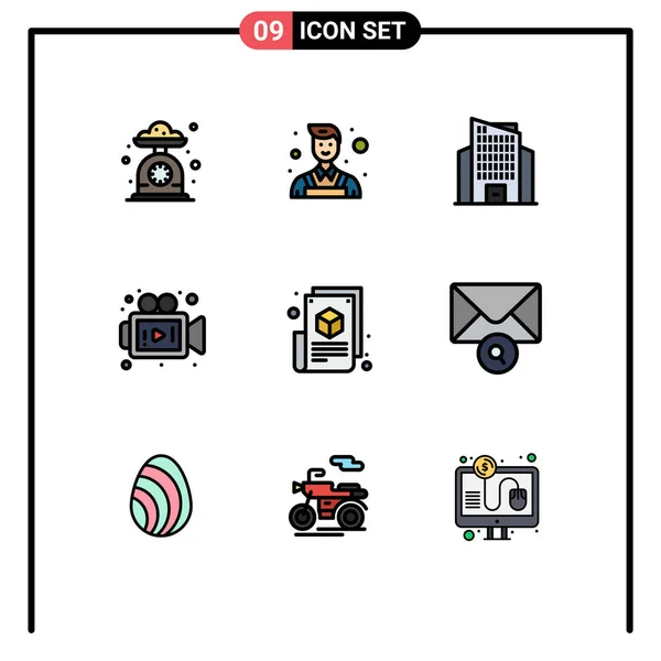 Set Modern Icons Symbols Signs Web Blogging Blogger Building Blog — 스톡 벡터