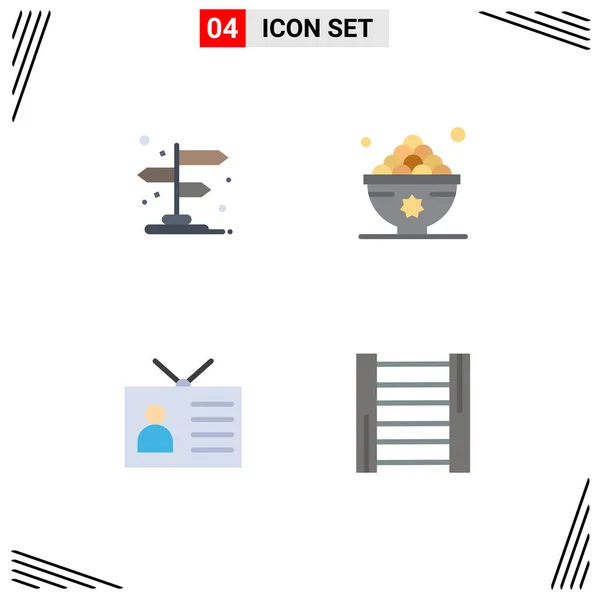 Modern Set Flat Icons Pictograph Nyíl Ősi Mutató Iftar Kimeneti — Stock Vector