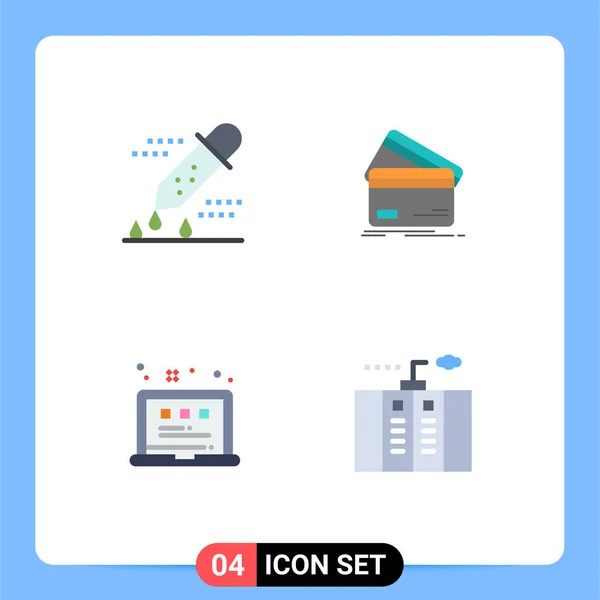 User Interface Flat Icon Pack Modern Signs Symbols Chemical Test — Stockový vektor