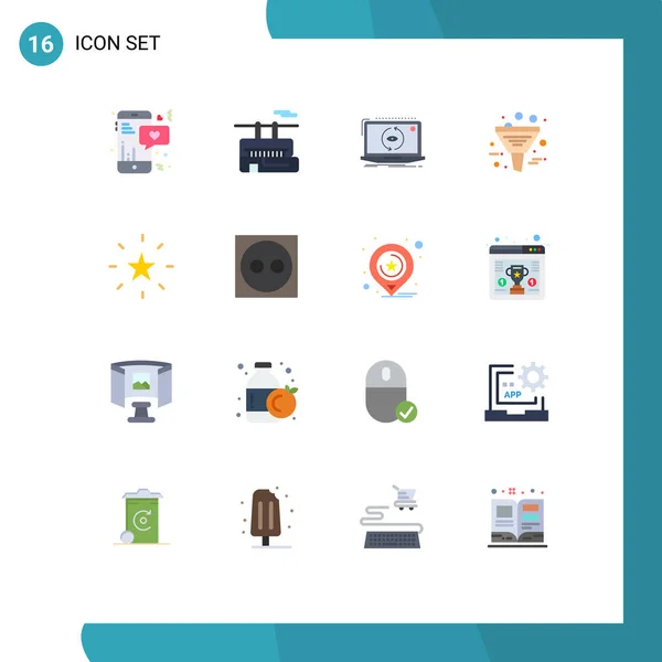 Set Modern Icons Symbols Signs Product Filtering App Data Update — Stock Vector
