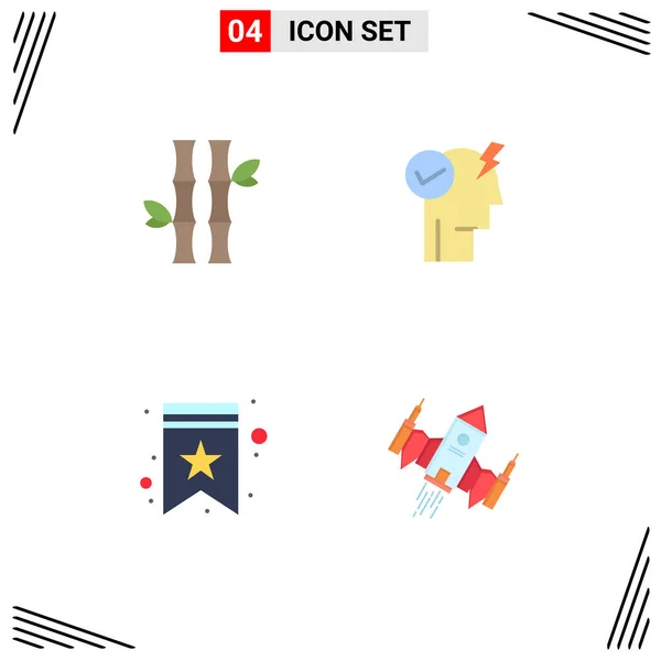 Universal Flat Icons Set Para Web Aplicações Móveis Bambu Marcador — Vetor de Stock