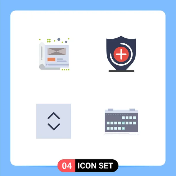 전형적 Vector Flat Icons Editable Symbols Art Enlarge Document Health — 스톡 벡터