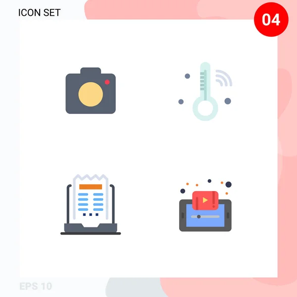 Pack Modern Flat Icons Jelek Szimbólumok Web Print Media Mint — Stock Vector