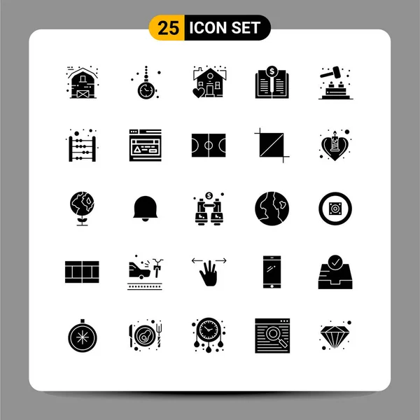 Iconos Creativos Signos Símbolos Modernos Juego Inversión Accesorios Reloj Inversión — Vector de stock