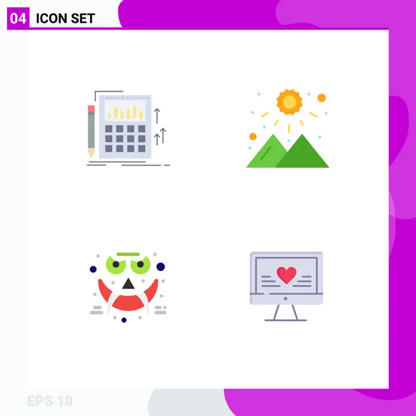 Interfaz Usuario Paquete Iconos Planos Básicos Contabilidad Emots Cálculo Puesta — Vector de stock