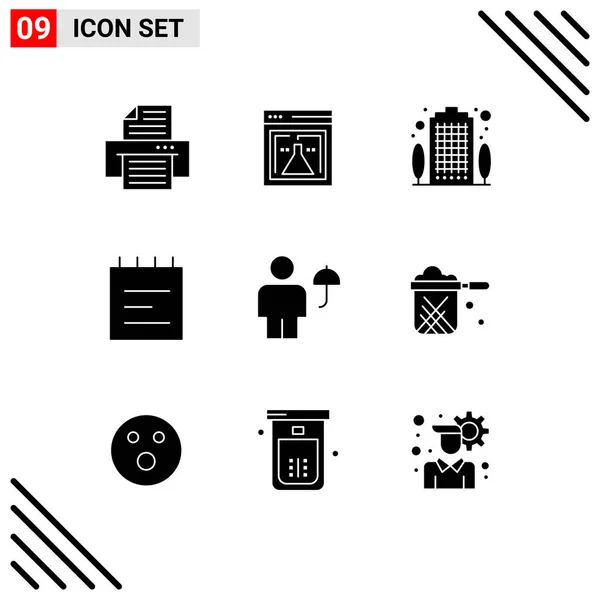 Universal Icon Symbols Group Modern Solid Glyphs Protect Body Building —  Vetores de Stock