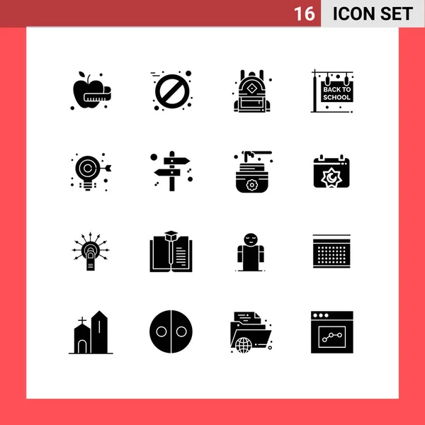 Stock Vector Icon Pack Mit Linienzeichen Und Symbolen Für Entscheidung — Stockvektor