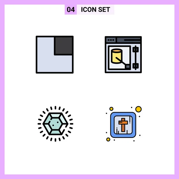 Paquete Iconos Vector Stock Signos Símbolos Línea Para Expandir Anillo — Archivo Imágenes Vectoriales