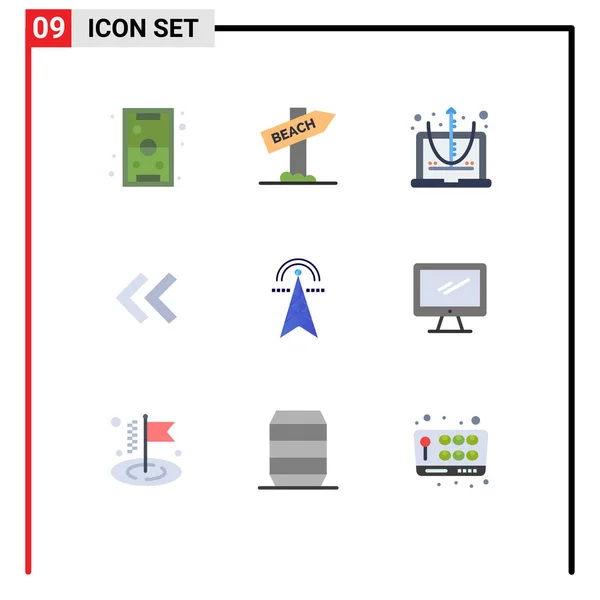 Icône Vectorielle Stock Paquet Signes Symboles Ligne Pour Électricité Dos — Image vectorielle