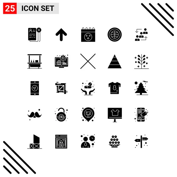 Universal Icon Symbols Group Modern Solid Glypphs Career User Upload — Stockvektor