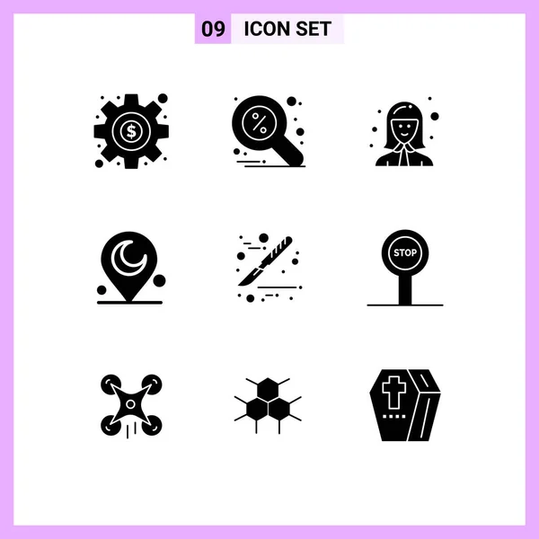 Universal Icon Symbols Group Modern Solid Glyphs Surgery Medical Cashier — Stockový vektor