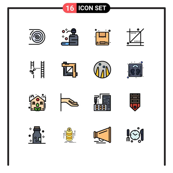 Conjunto Iconos Interfaz Usuario Moderna Símbolos Signos Para Cine Herramienta — Vector de stock