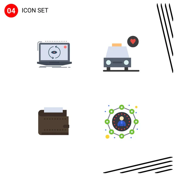 Stock Vector Icon Pack Sinais Linha Símbolos Para App Dinheiro — Vetor de Stock