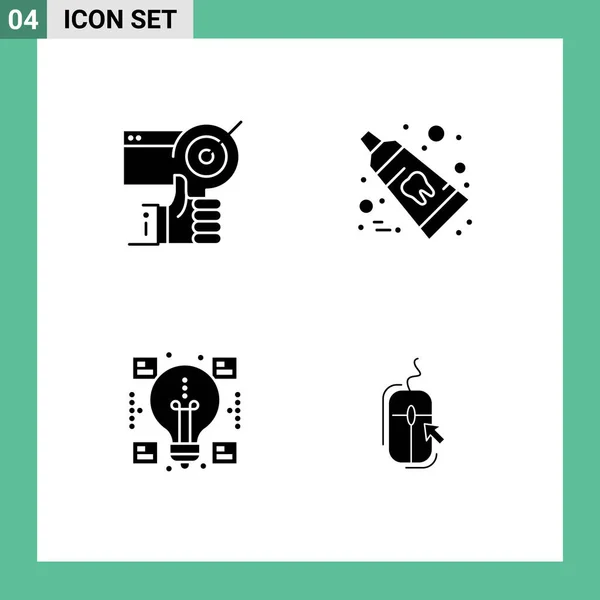 Stock Vector Icon Pack Sinais Linha Símbolos Para Alvo Criativo — Vetor de Stock