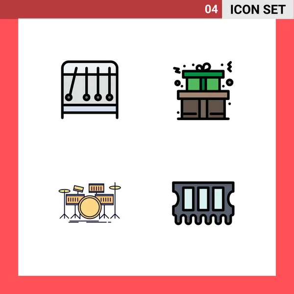 Ensemble Symboles Modernes Icônes Interface Utilisateur Signes Pour Physique Kit — Image vectorielle