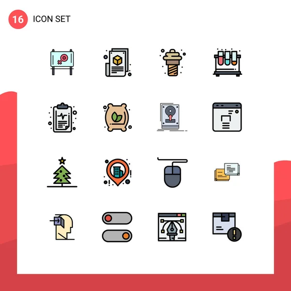 Stock Vector Icon Pack Signos Símbolos Línea Para Cuidado Laboratorio — Archivo Imágenes Vectoriales