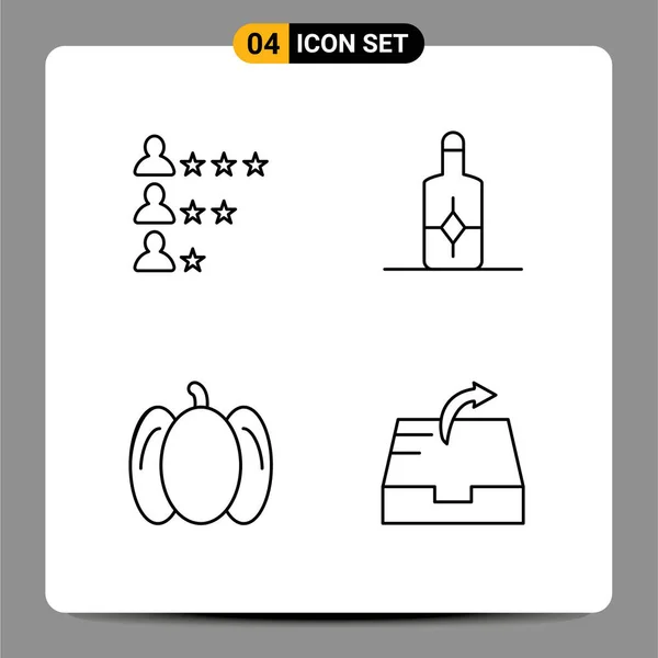 Universal Icon Symbols Group Modern Filledline Flat Colors Business Vegetables — Stockový vektor