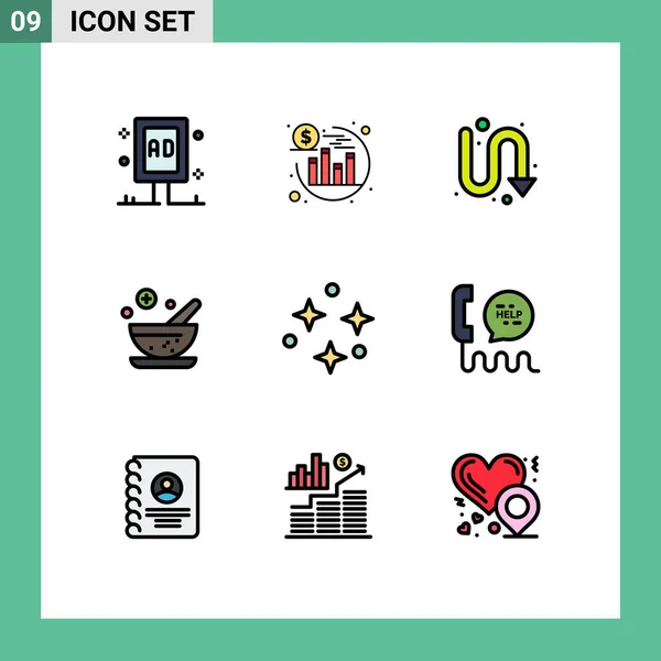 Universal Icon Symbols Group Modern Filledline Flat Cores Espaço Natureza —  Vetores de Stock