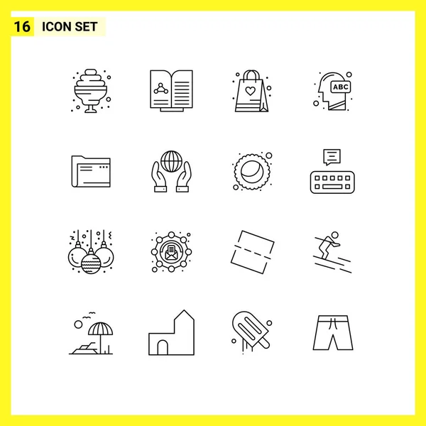 Creative Icons Modern Signs Symbols Archive Learning Hobbies Knowledge Head — Stock Vector