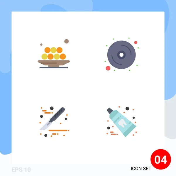 Stock Vector Icon Pack Líneas Signos Símbolos Para Comida Medicina — Archivo Imágenes Vectoriales