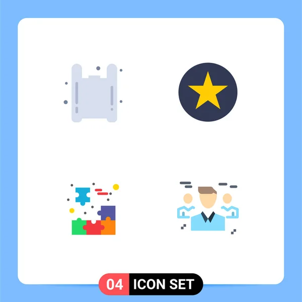 Universal Flat Icons Set Web Mobile Applications Bag Customer Pollution — 스톡 벡터