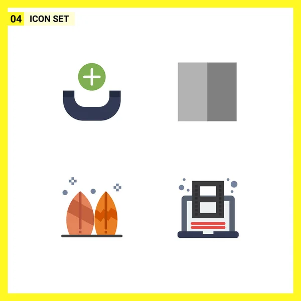 Creative Icons Современные Знаки Символы Вызова Доска Серфинга Сетка Спорт — стоковый вектор