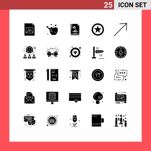 Stock Vector Icon Pack Mit Linienzeichen Und Symbolen Für Gruppe — Stockvektor