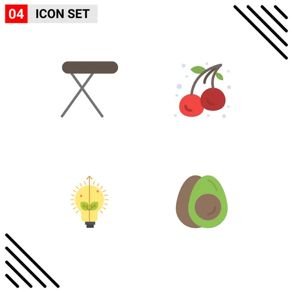 Universal Flat Icons Set Web Mobile Applications Appliances Idea Table — Stockový vektor