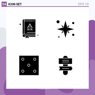 Fırınlama, oyun, tatil, plaj, spor Düzenleyici Tasarım Elementleri gibi Web Yazdırma Ortamı için Modern Katı İşaretler ve Semboller Paketi