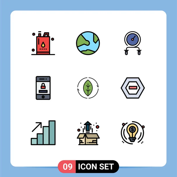 Creative Icons Modern Signs Symbols Security Locked Online Training Hiit — Stock Vector