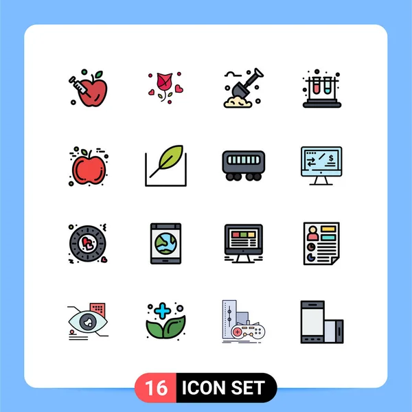 Universal Icon Symbols Group Modern Flat Color Linhas Frutas Educação —  Vetores de Stock